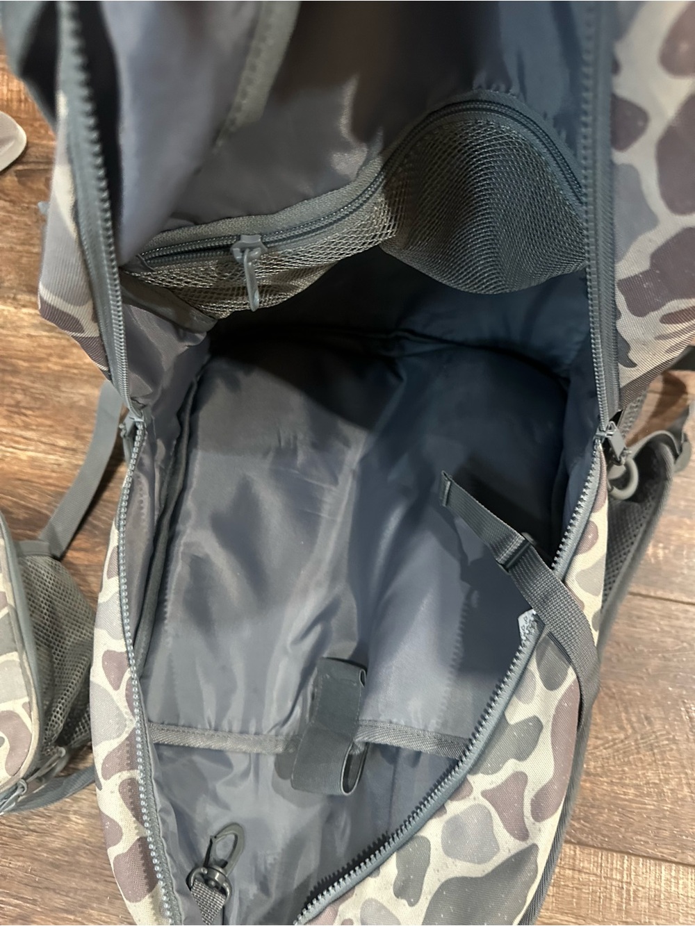 BURLEBO Camo Backpack in Gray and Black - Picture 6 of 8